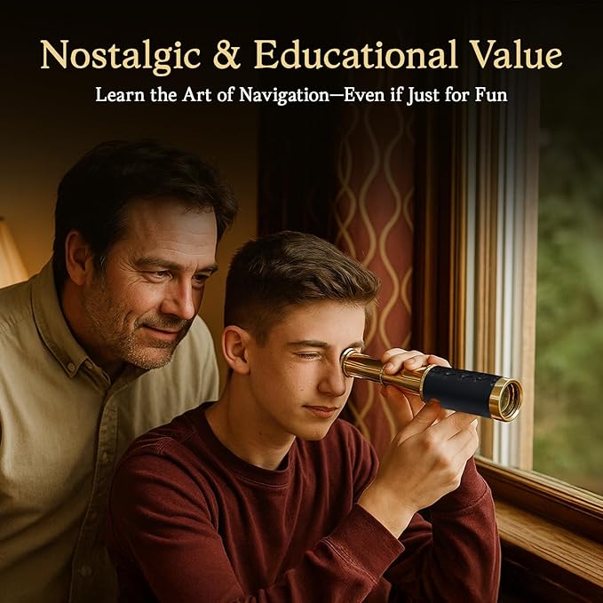 Telescopio Espía de Latón NauticalMart con Estuche de Cuero - 6 Pulgadas miniatura 7