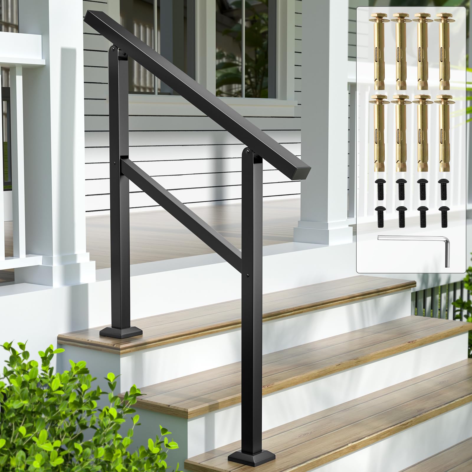 Prefabricated Wrought Iron Outdoor Stair Railing Wrought Iron Handrail