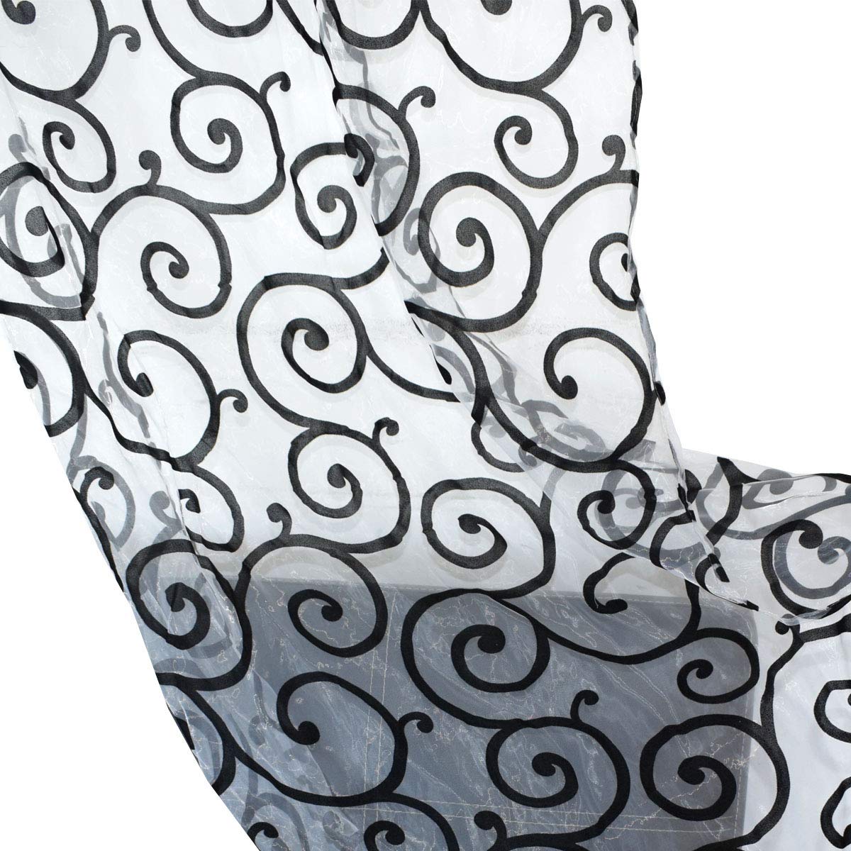 Black White Sheer Curtains Curtains & Drapes