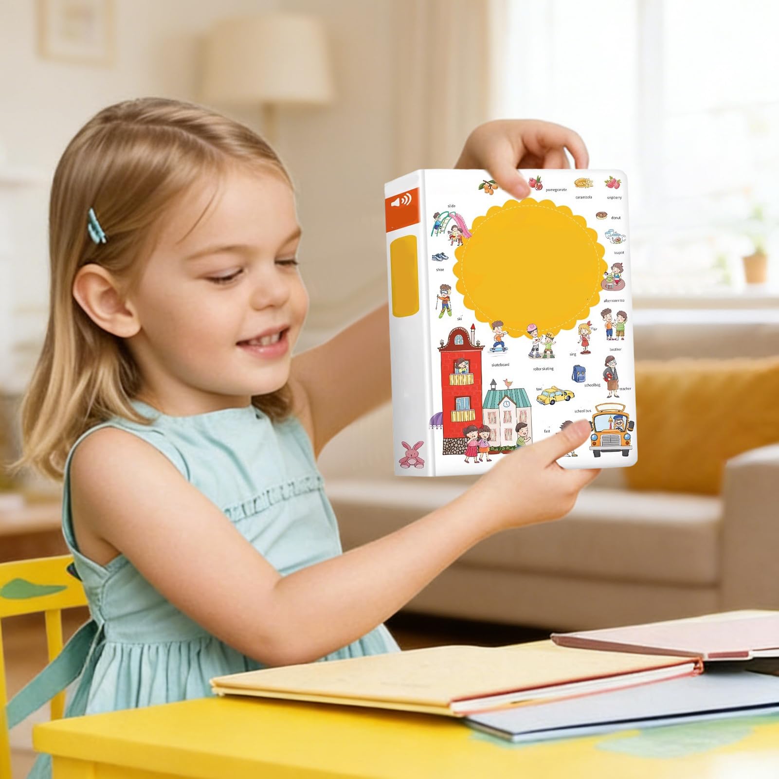 Genérico Libro parlante de Aprendizaje de inglés,18 Temas con Actividades de expresión,Libro de Audio en inglés para niños - Educativo para Preescolares y Educación Infantil