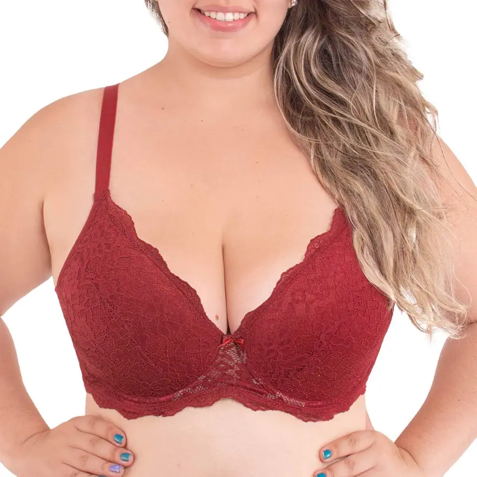 Sutiã plus size reforçado com sustentação e renda Liebe
