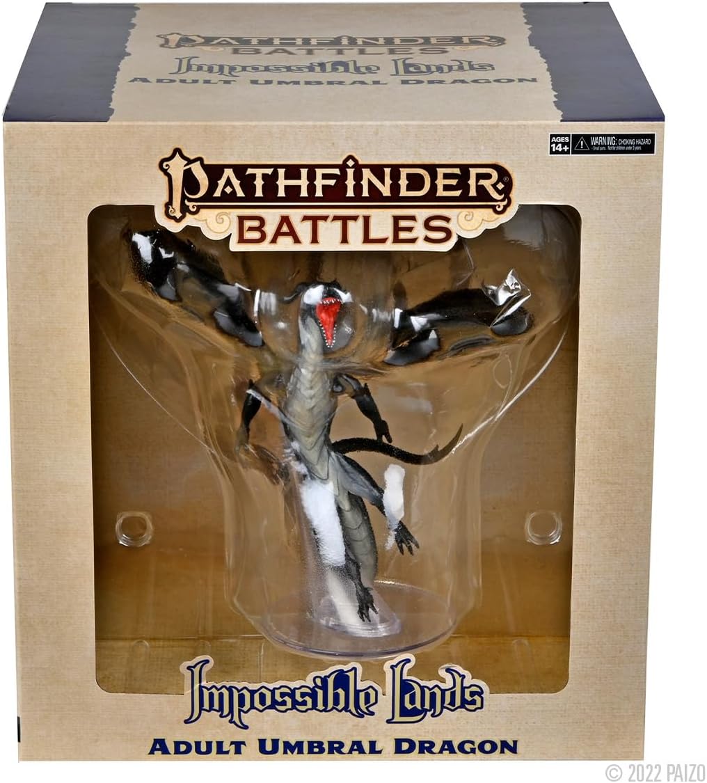 WizKids Pathfinder Battles: Impossible Lands - Adult Umbral Dragon Boxed Figure