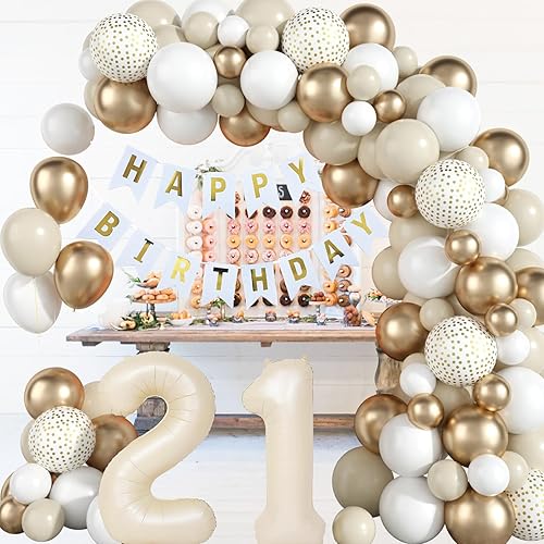 Vista 24 de Decoraciones de cumpleaños número 18 para niños, globos negros y dorados, kit de arco de guirnalda con el número 18, globo de confeti de papel