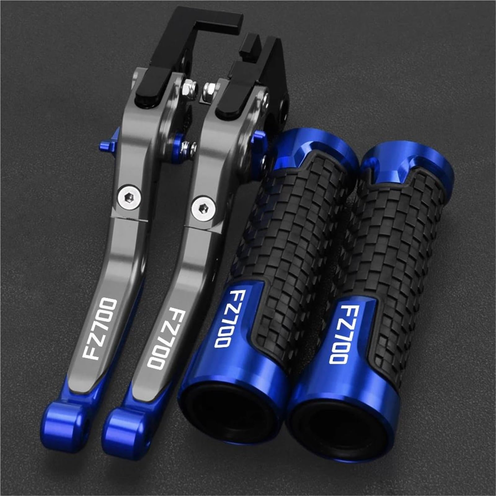 Tgvselpj Blue 3 Motorcycle Part Motorcycle Parts Adjustable Pivot Brake Clutch Levers Control Handles For Y-Amaha For Genesis Fz700 Fz 700 1987(Blue 3)
