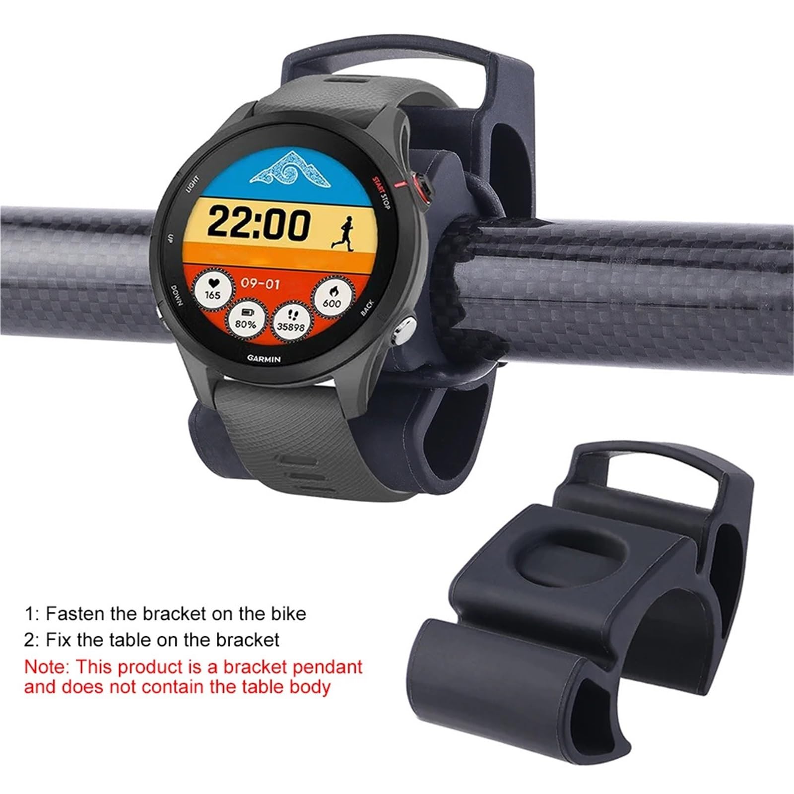 6pcs Manubrio Rail Bicicletta Mount Kit Supporto Universale Bici Smartwatch Stand per Cronometro GPS Bici da Strada