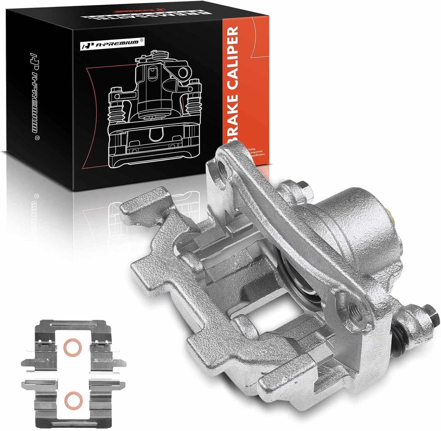 A-Premium Disc Brake Caliper Assembly with Bracket Compatible with Select Infiniti Models - EX35 2008-2012, FX35, EX37/FX37 2013, QX50 2014-2017, QX70 2014-2017 - Rear Left Driver Side