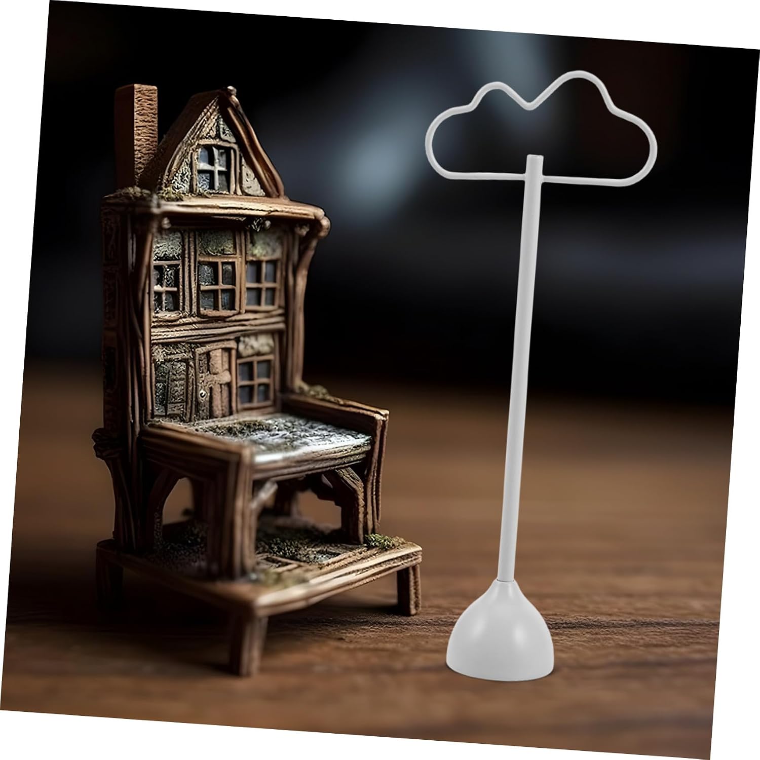 Uonlytech Scale Dollhouse Furniture Alloy Miniature Coat Hanger Storage Stand Decorative Small Rack Clothes Organizer for Dollhouse Accessories
