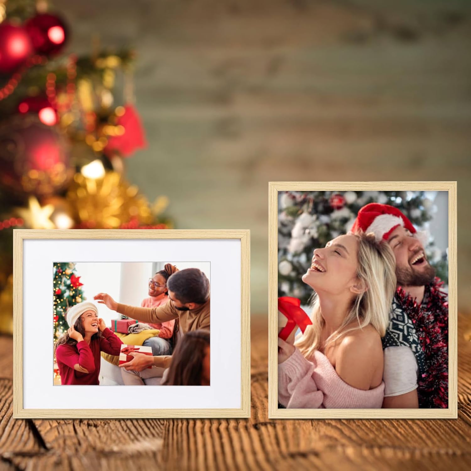 Picture Frame, Set of 6 12x16 Natural Wood, Poster Frame with Plexiglass, Tabletop & Wall Mount, Ideal Gift for Any Occasion