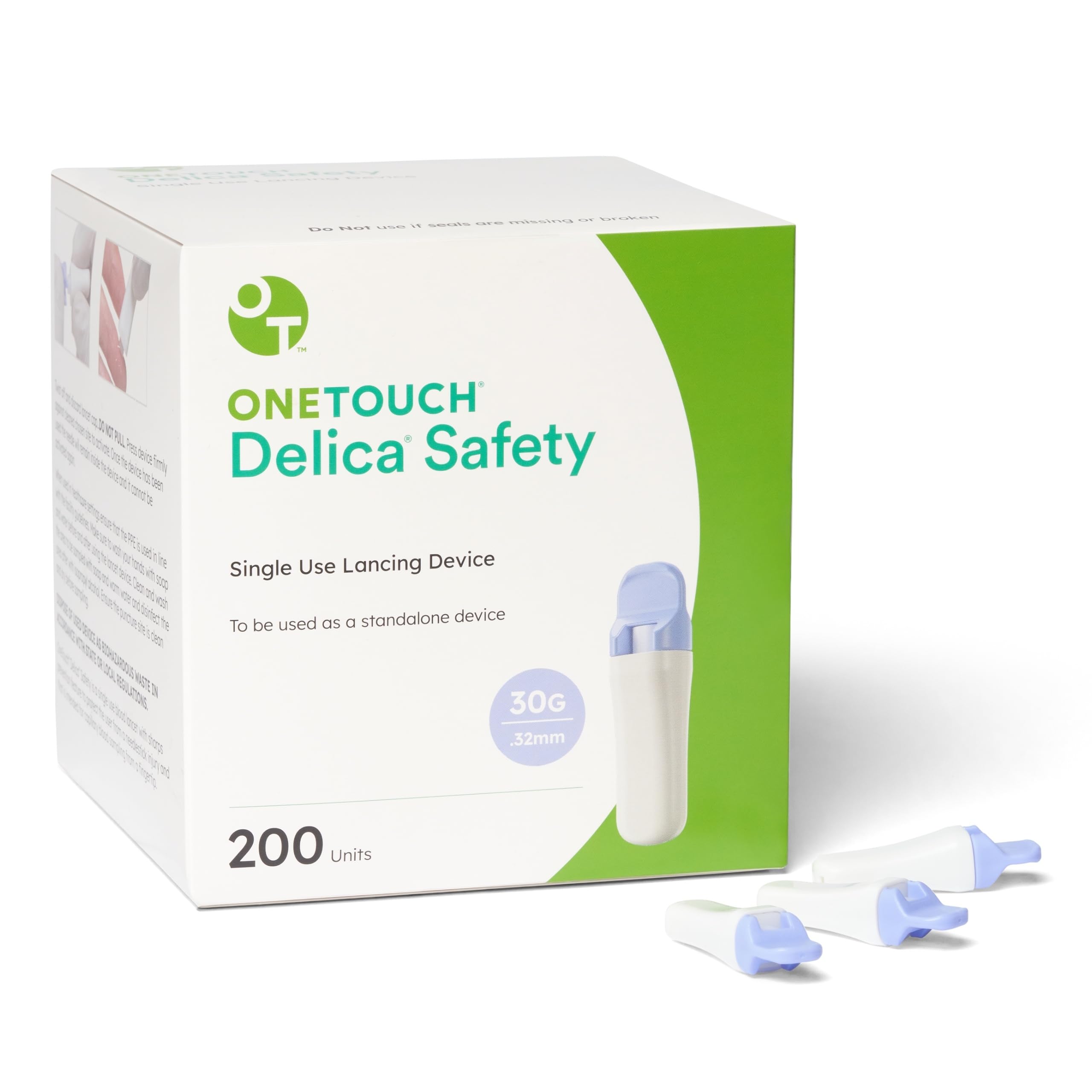 Delica Safety - Lancing Devices for Diabetes Testing - Disposable Diabetic Blood Sugar Testing Tools - 200 Units