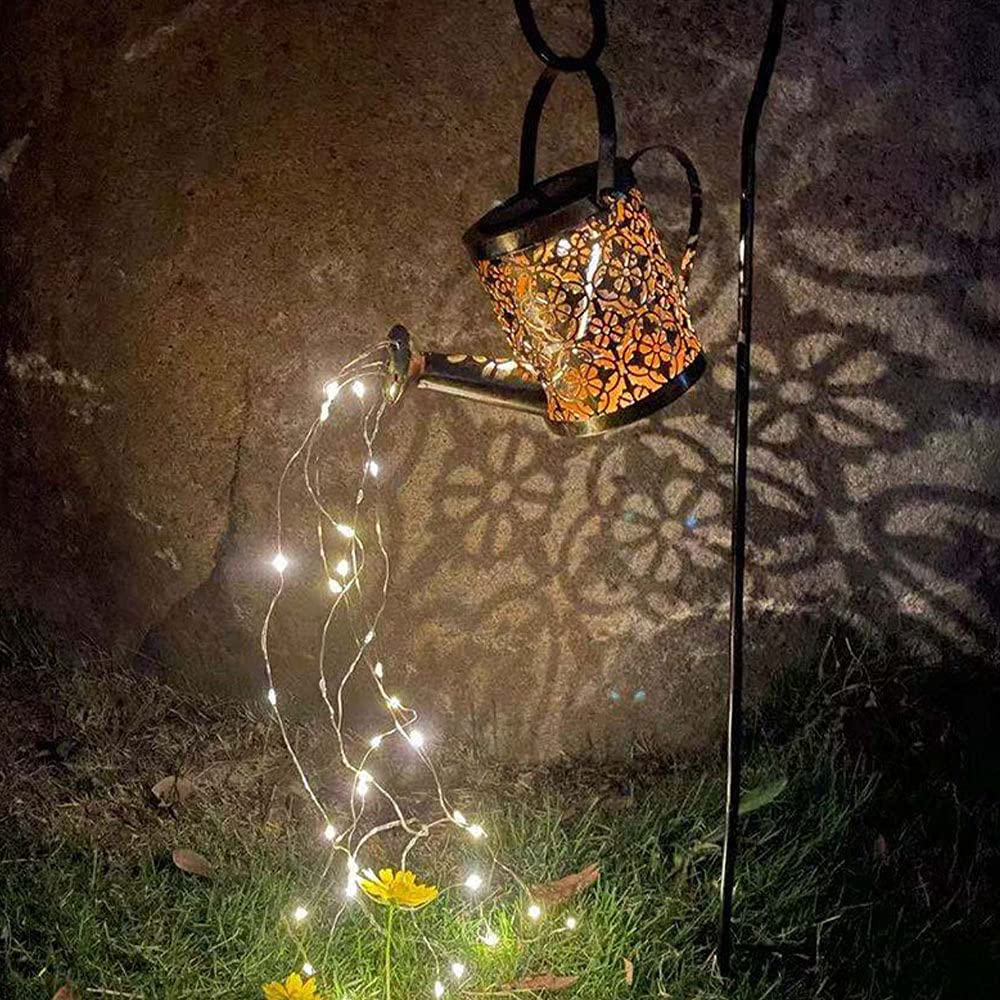 Jetcloud Watering Can Fairy Lights Solar Outdoor Solar Watering Can Led String Light Decorative Strip Starry Fairy Night Lights Outdoor for Yard Garden Decoration