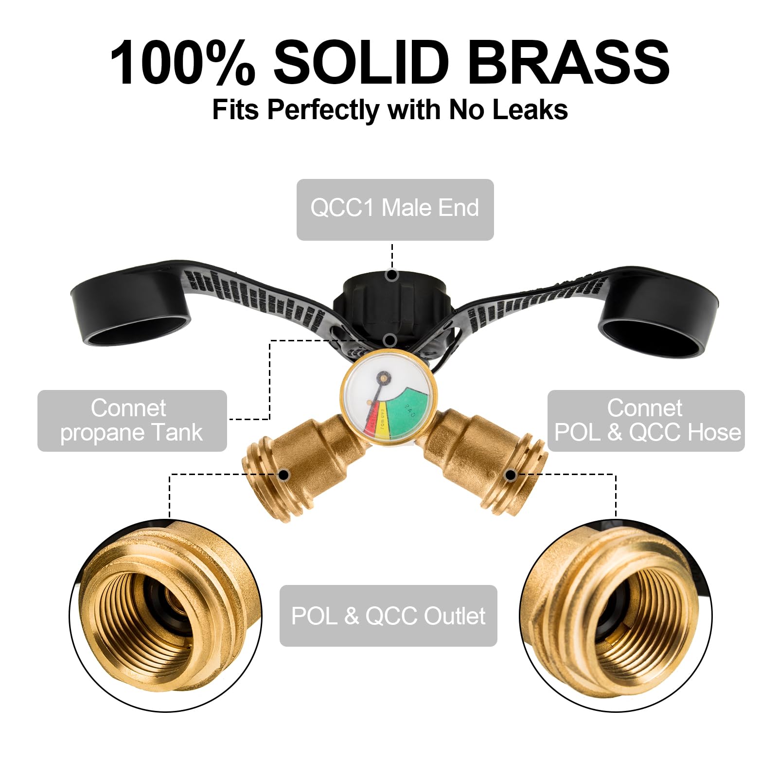 Séparateur En Y Pour Réservoir De Propane, Adaptateur De Propane, Vanne à 2 Voies Pour Une Bouteille De Gaz GPL De 20 Lb Reliant 2 - Auto