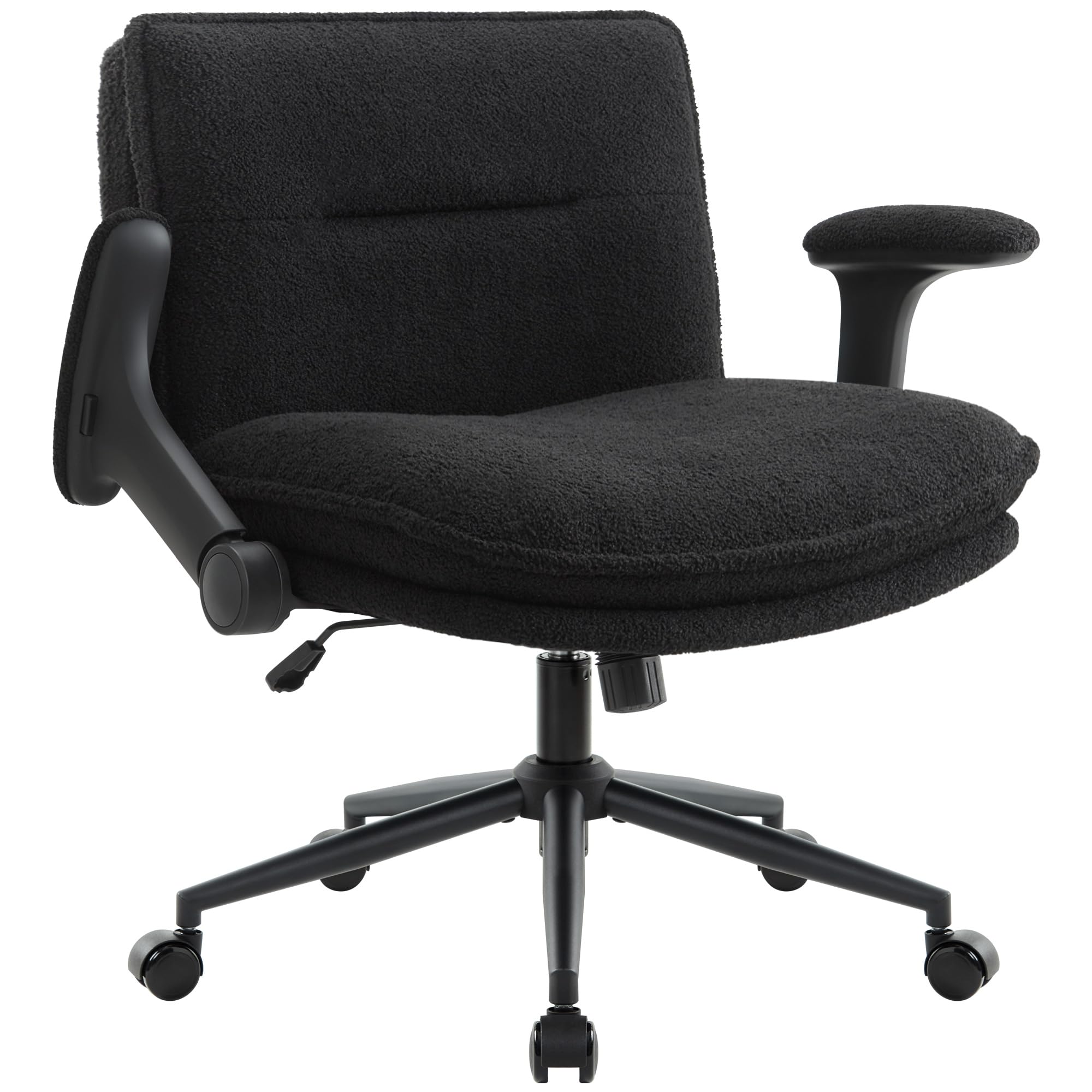 IWMH Criss Cross Office Chair with Flip-Up Arms and Wheels
