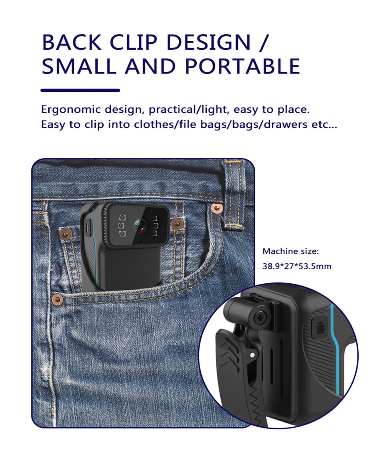 Action Cam, Mini Telecamera Wireless Hotspot DV Videocamera Sportiva Registratore HD 1080P for Auto Esterna Supporta Download Video App Wireless 128G,All'aperto, Sport, Video(CS02 ADD 64G Card)