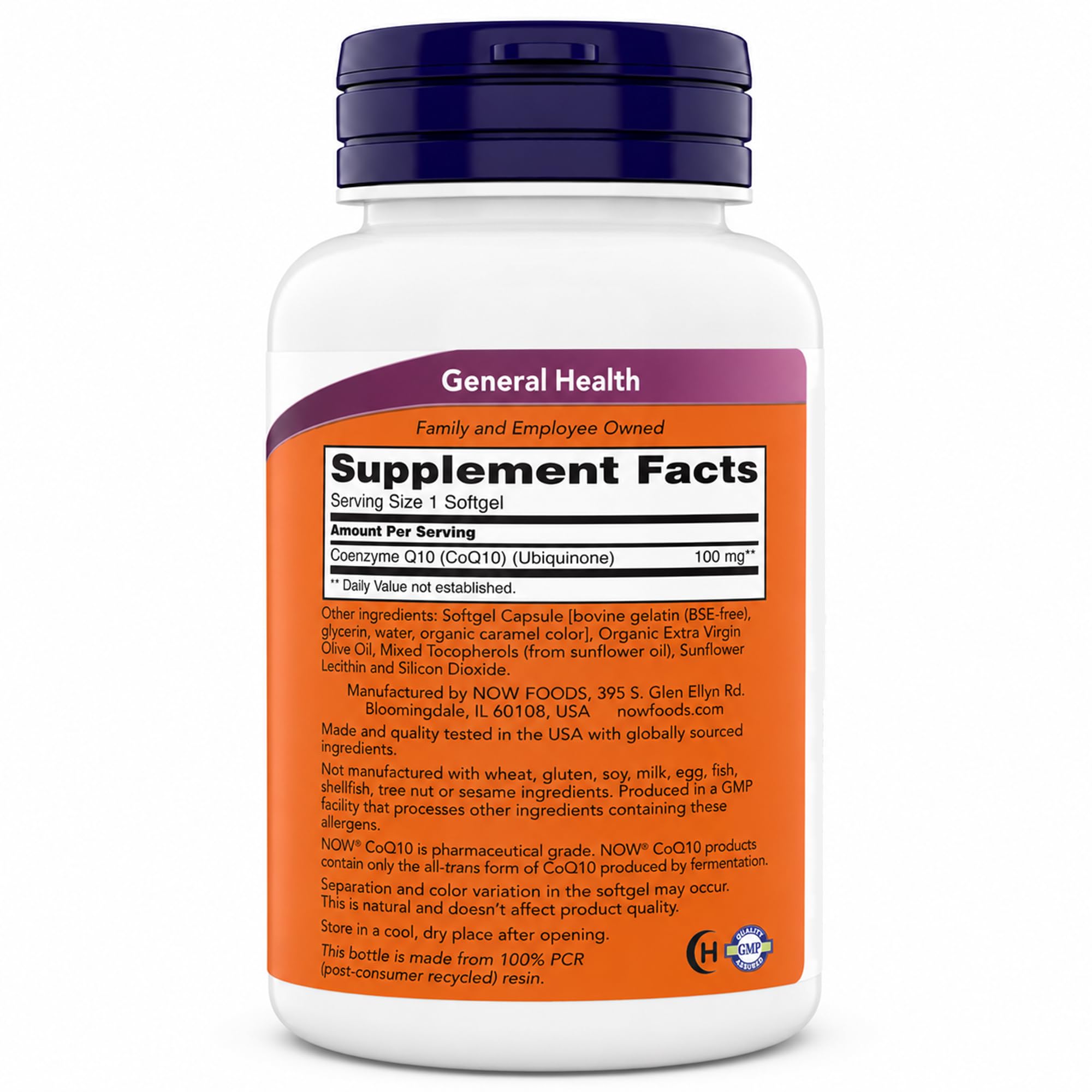 NOW Foods CoQ10 100 mg, 200 Softgels — Amazon image 2