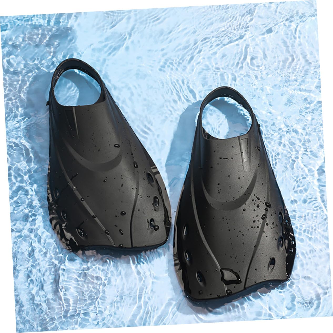 Toyvian Aletas de Natación Cortas Ajustables Unisex para Entrenamiento y Buceo Material Ligero y Flexible Compacto Portátil para Snorkeling y Natación Recreativa