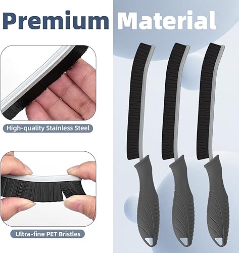 Miniatura 4 de Cepillo de limpieza de hendiduras de cerdas duras, herramientas de limpieza para uso doméstico, suministros de limpieza multifuncionales para