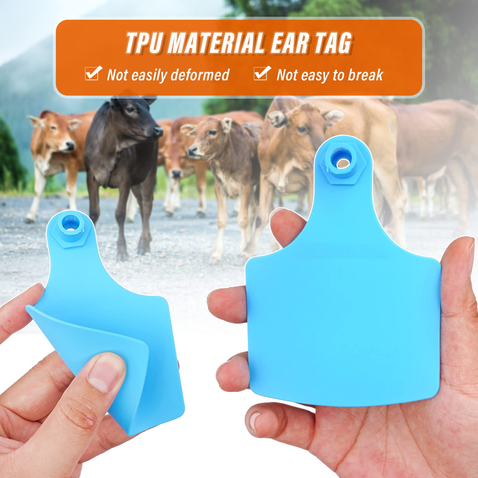 100 Marchi Auricolari Per Animali - TPU Atossico, Per Bovini, Capre, Maiali - Foto 8