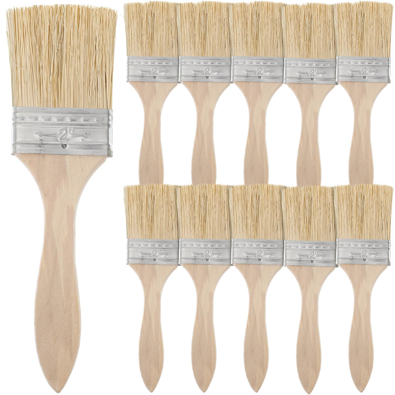 DOITOOL 50piezas Brocha De Pintura De Madera De Cepillos De Pintura para Aplicación y Duradera para Muebles y Superficies Planas