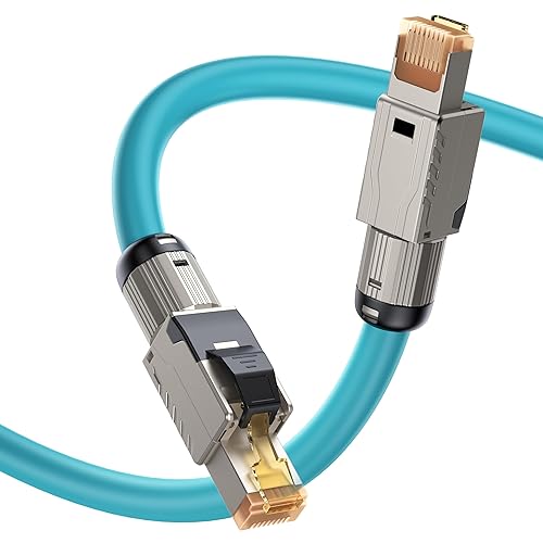 Cable Ethernet Cat8 de 3.3 pies a 40 Gbps 2000 MHz SFTP blindado, cable de conexión resistente 22AWG para juegos, enrutador servidor, compatible