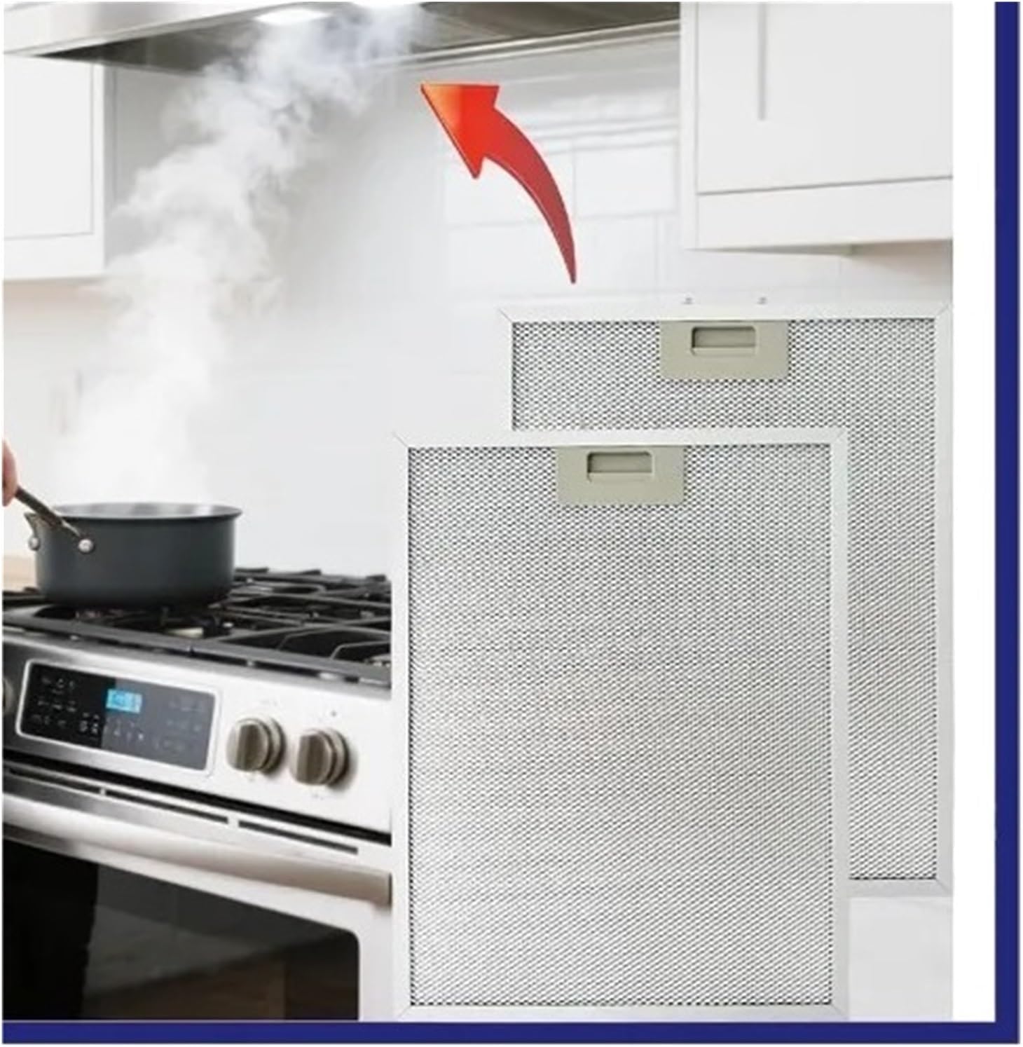 4Pcs Replacement Grease Filter, Compatible For Broan, QP130 QP130BL QP130BLC BPPFA30 Range Hood Aluminum Mesh Vent Filters