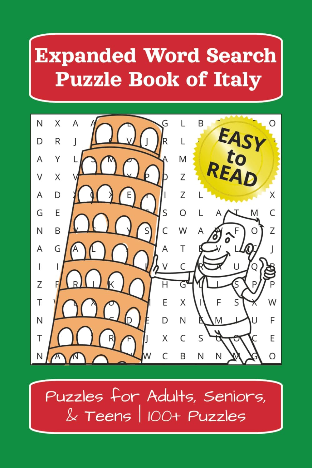 Expanded Word Search Puzzle Book of Italy: Word Searches with Easy to Read Print about Italy, Italian Culture, Italians, and More | 6x9 inches, 210 ... Gift for Vacations, Holidays, and Free Times