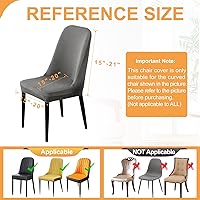 Vista 6 de 100% Waterproof Chair Covers for Dining Room 2 Pack Stretch Dining Chair Cover Spandex Dinning Chair Slipcovers Kitchen Chair Seat Slip Covers