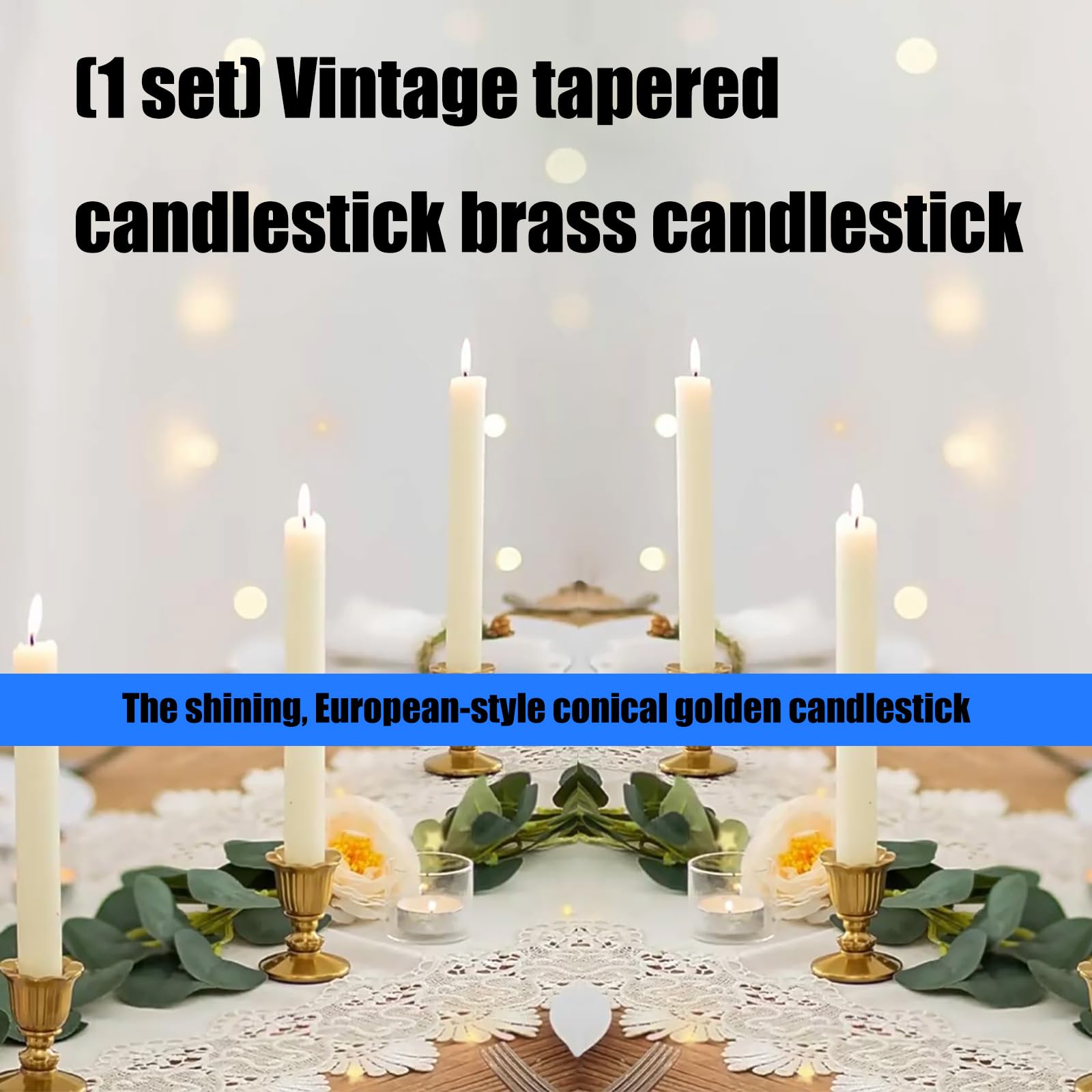 Kegelkerzenständer 1 Set Kupfer Kerzenhalter Dekorative Ständer Abendessen Esszimmertisch Mittelstücke Kupferkegel