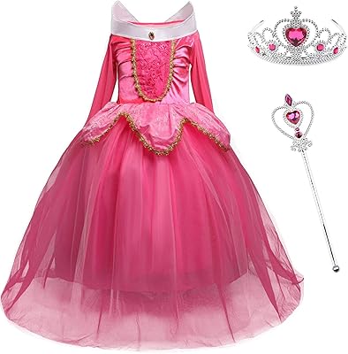 MYZLS Girls Princess Costume Sleeping Beauty Girls Fancy Party Dress 7-8