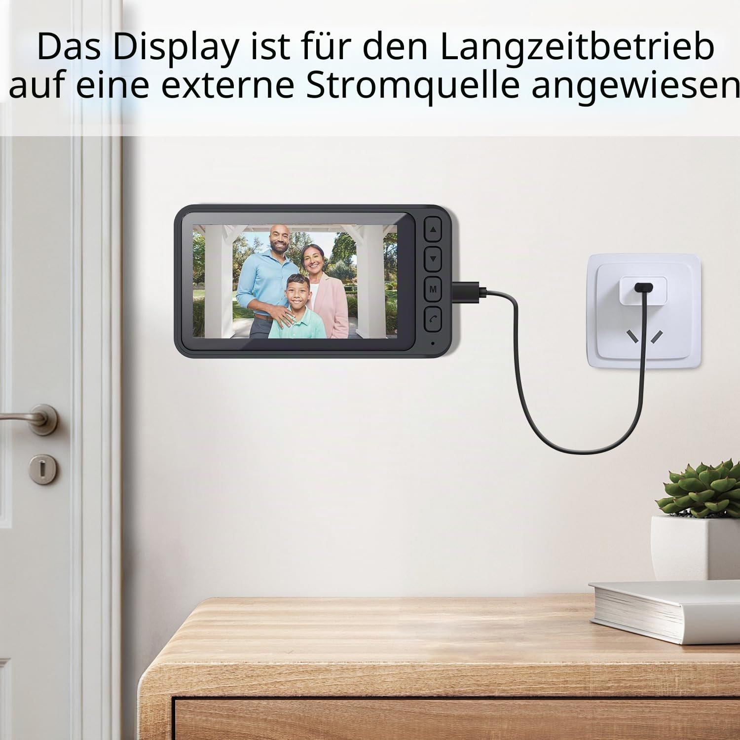 Video Türklingel Kamera mit Monitor 4,5", Kabellose Funk Türsprechanlage mit Bildschirm ohne WLAN/App/ABO, 2-Wege Audio, Nachtsicht, 120° Weitwinkel, Wetterfest Türklingel für Haus, Wohnung & Senioren
