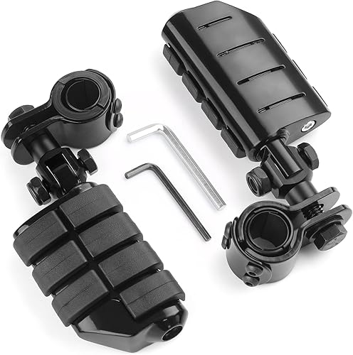 Miniatura 3 de Estriberas para motocicleta y autopista, compatible con Harley Road King Street Glide, Honda, Suzuki, Yamaha con protector de motor de 1 pulgada