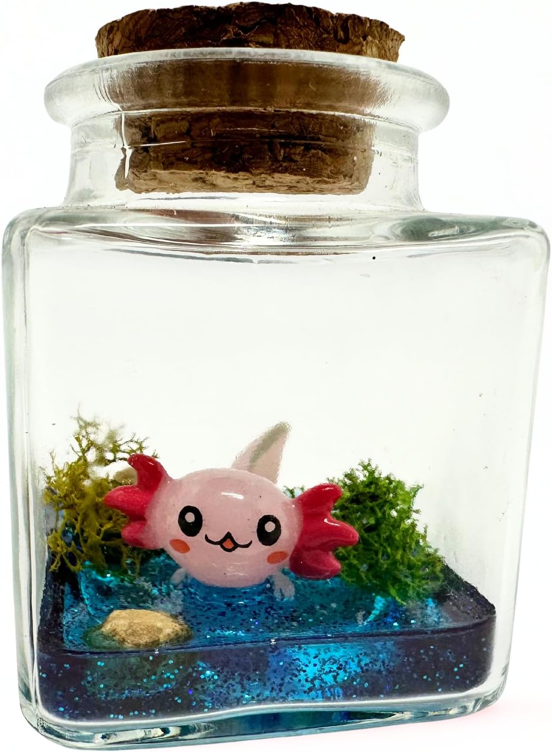 Mini Desk Pet with Adoption Certificate (Electric Axolotl)