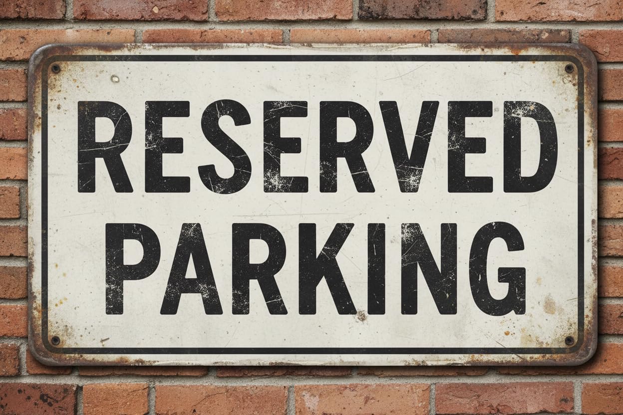 Wall Decor Reserved Parking - General Sign Metal Sign 8x12Inch Clear Signage For S, Fences Vintage Signs Aluminum Plates Printed
