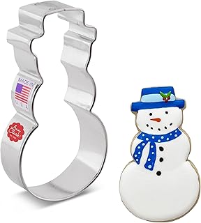 Snowman with Hat Cookie Cutter, 4" Made in USA by Ann Clark