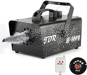 JDR Máquina de neve de 800 W, controle remoto sem fio, modo automático, máquina de espuma portátil para festas, ao ar livre, crianças, casamento, efeito de palco, interior, Natal, desfiles de floco de
