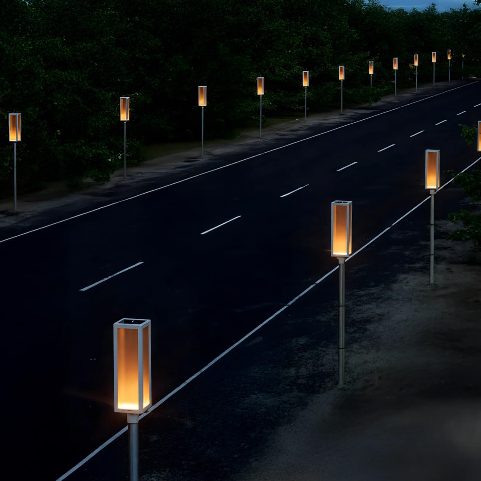 Zasilane energią słoneczną światła drogowe z migającą lampą LED do budowy dróg, wodoodporne znaczniki sygnałowe, 5-pak świateł ostrzegawczych do podjazdu do ogrodów na zewnątrz, na patio, parki