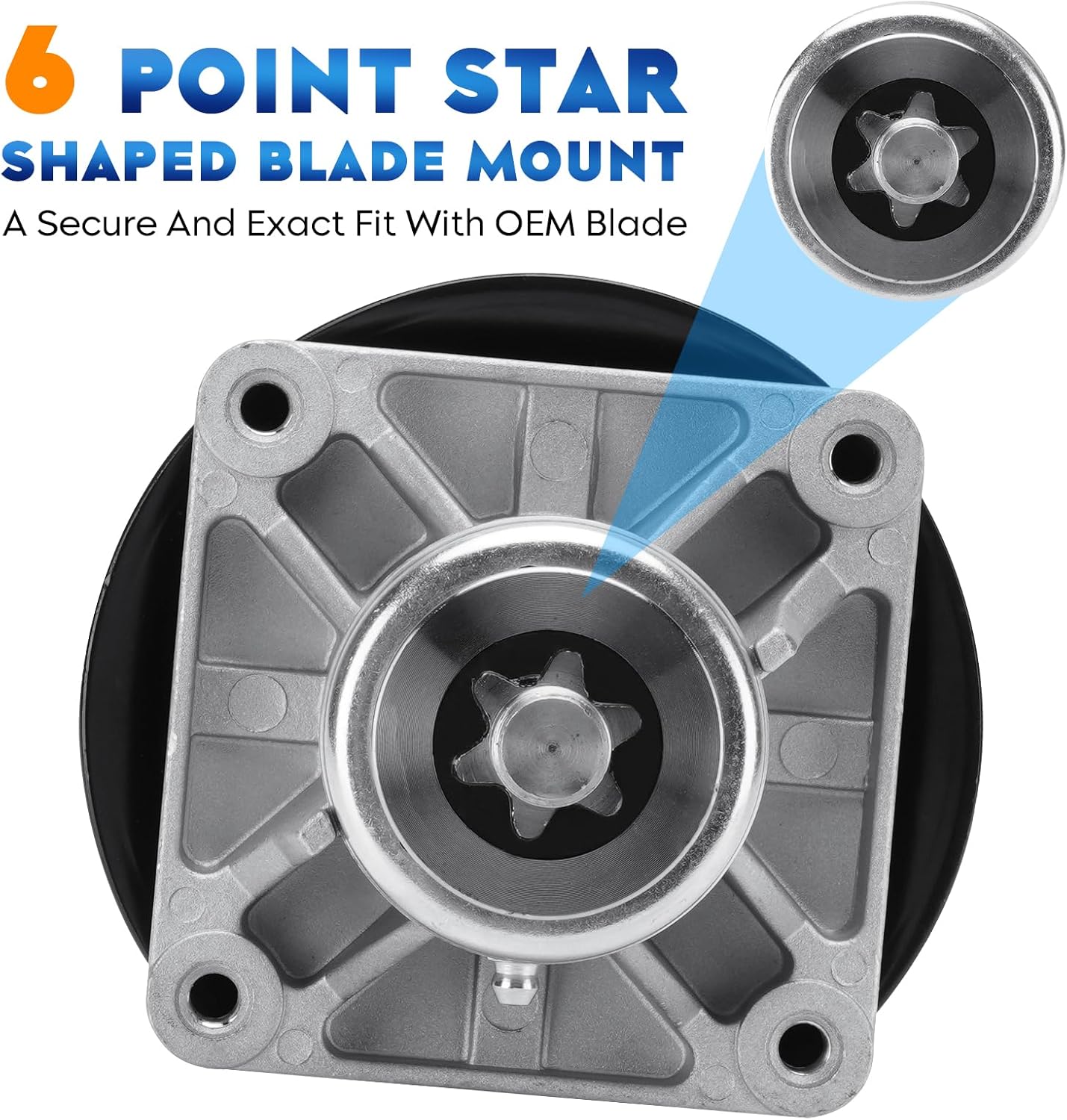 Aeagle 918-0241 Spindle Assembly for 46" Deck 618-0241 618-0431 918-0431, Fit for MTD White Gold Huskee GT2150 LT1800 LT1850 LT2150 ZZT2150 GT185 GT205 918-0241B