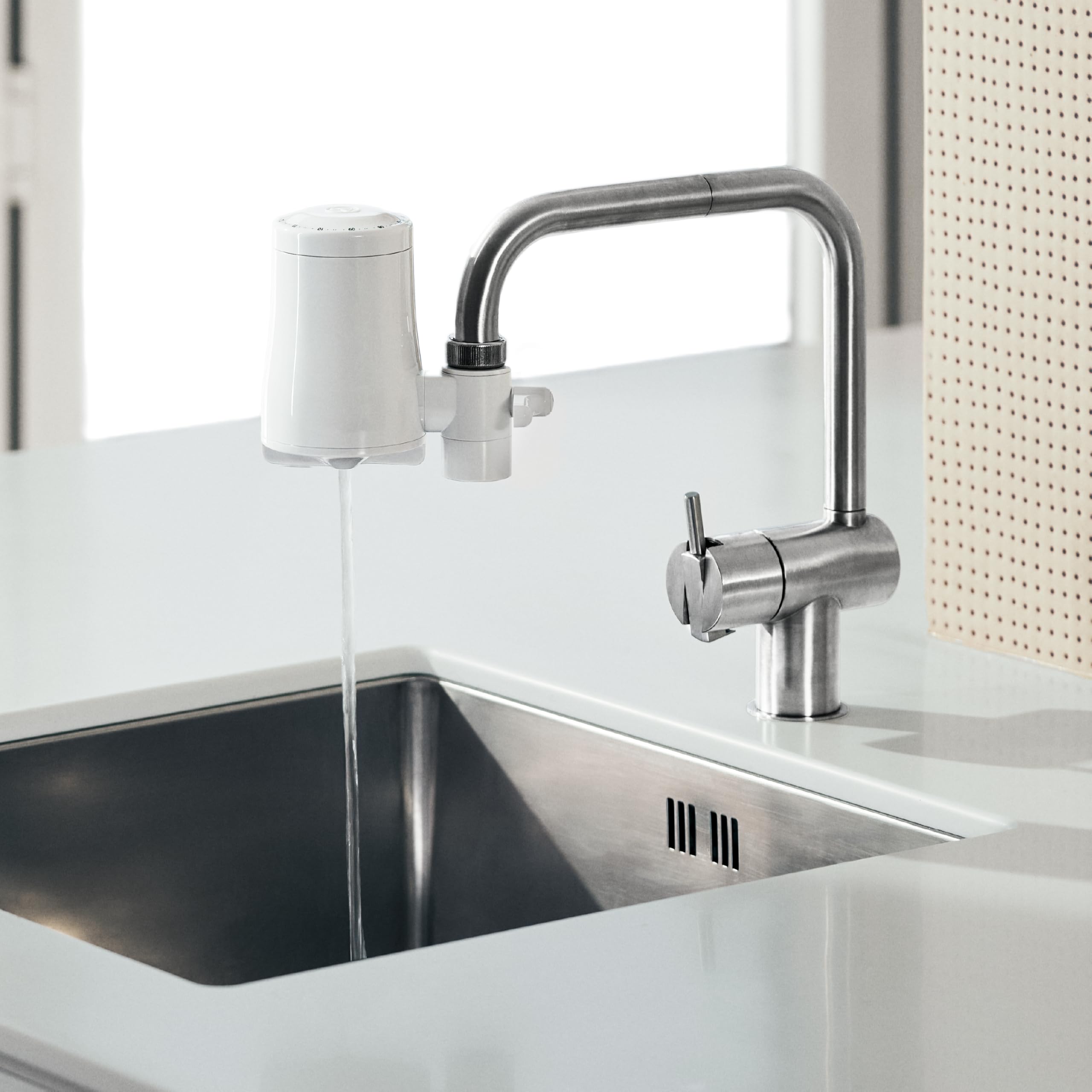 Tappwater EcoPro - Filtro de agua para grifo, sistema de filtración de agua en 5 etapas con nanotecnología, filtra más de 100 sustancias, incluidos el cloro, la cal y el mal sabor.