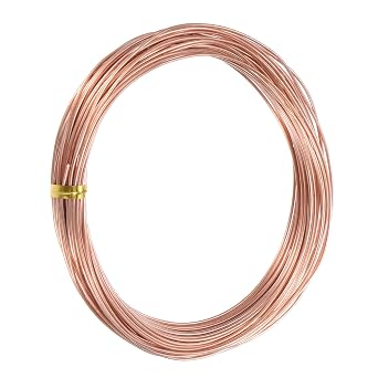 M METERXITY 99.9% Soft Copper Wire 18 Gauge 49FT Pure Copper Wire DIY Crafting Jewelry Gardening Beads Craft Wire 1mm 15M