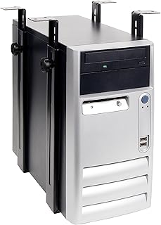 32.183 – Soporte para CPU Horizontal/Vertical, Kit de sujeción, Color Negro