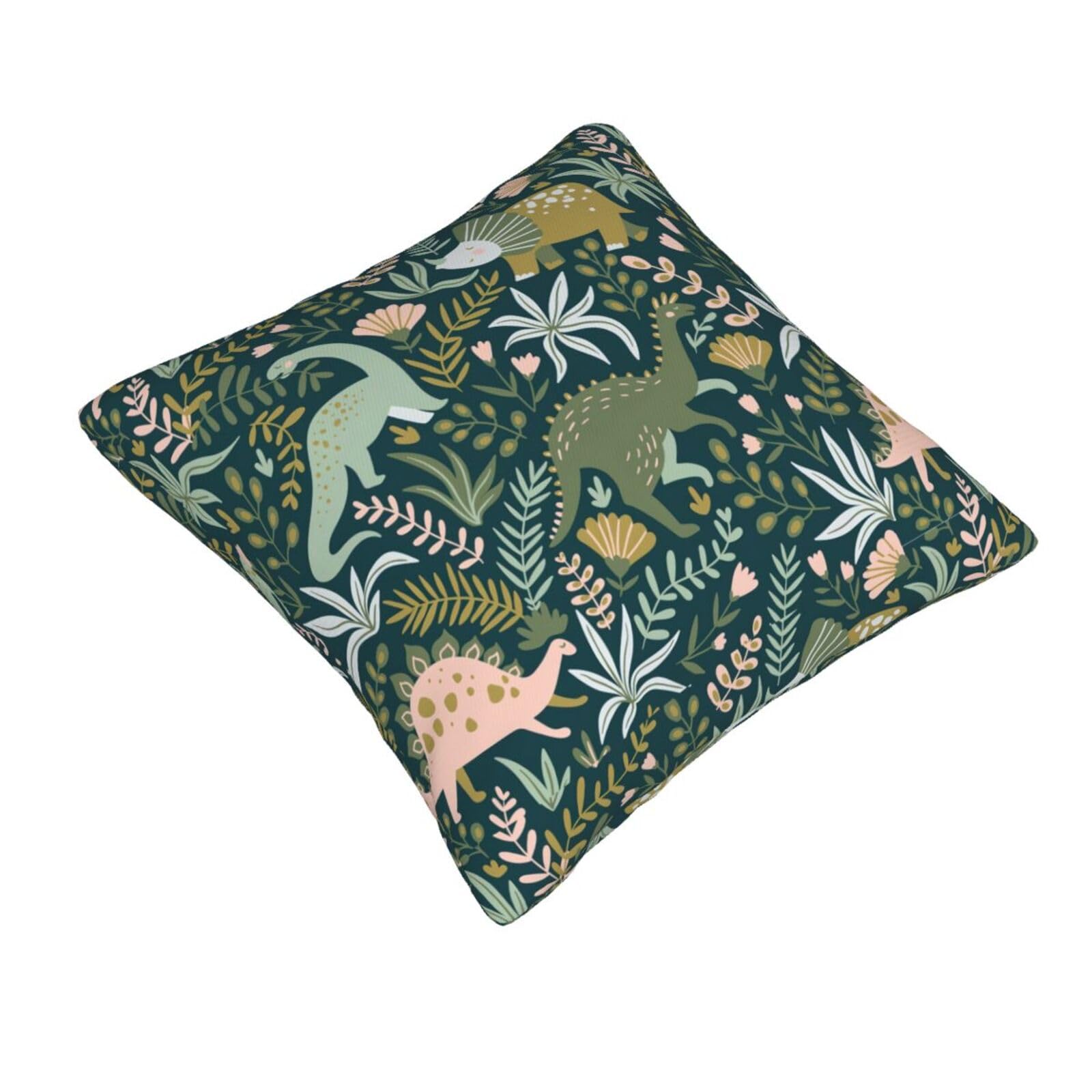 Kissenbezug 30,5x30,5 Cm Mit Dinosaurier-Muster - Weiches Polyester, Beidseitig Bedruckt, Für Sofa Und Bett