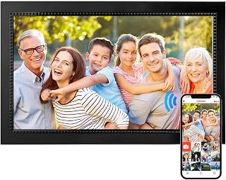 FRAMEO 15.6 Inch Large Digital Photo Frame 32GB Storage Space 1920x1080P FHD IPS Touch Screen ZoYue Smart WiFi Digital Picture Frame Easy Setup Share Your Photos and Videos via Free App Ideal Gifts