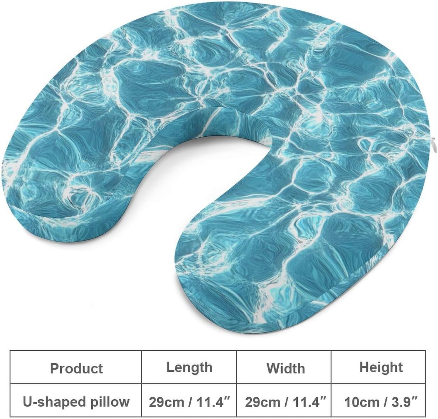 Glass Sea Water Memory Foam Pillows U Shaped Travel Neck Pillow