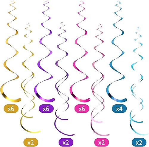 Miniatura 4 de Zonon 52 piezas de decoración de Ramadán Mubarak Noches árabes, decoración de fiesta Eid Mubarak Eid Mubarak colgantes de papel de aluminio para