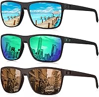 Vista 15 de KALIYADI Gafas de sol polarizadas para hombre, gafas de sol ligeras con protección UV para conducir, pescar y jugar golf