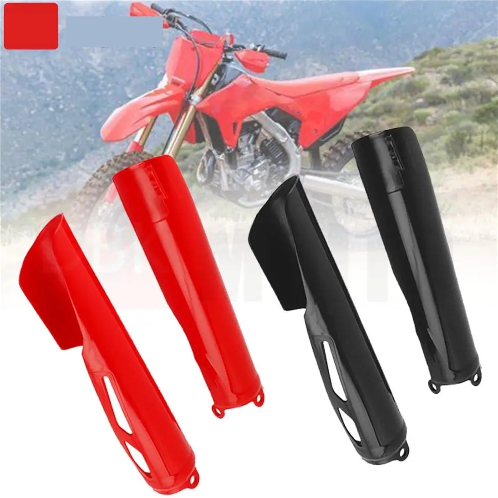 Widelce motocyklowe Osłona widelca przedniego z tworzywa ABS w kolorze czarnym, pasująca do osłon suwaków Honda CRF250R CRF450R 2019-2022(Black)