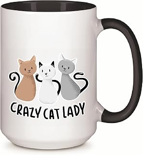 Gift for Pet Lovers Three Cats Design 11oz 15oz Inner Color Accent Mug