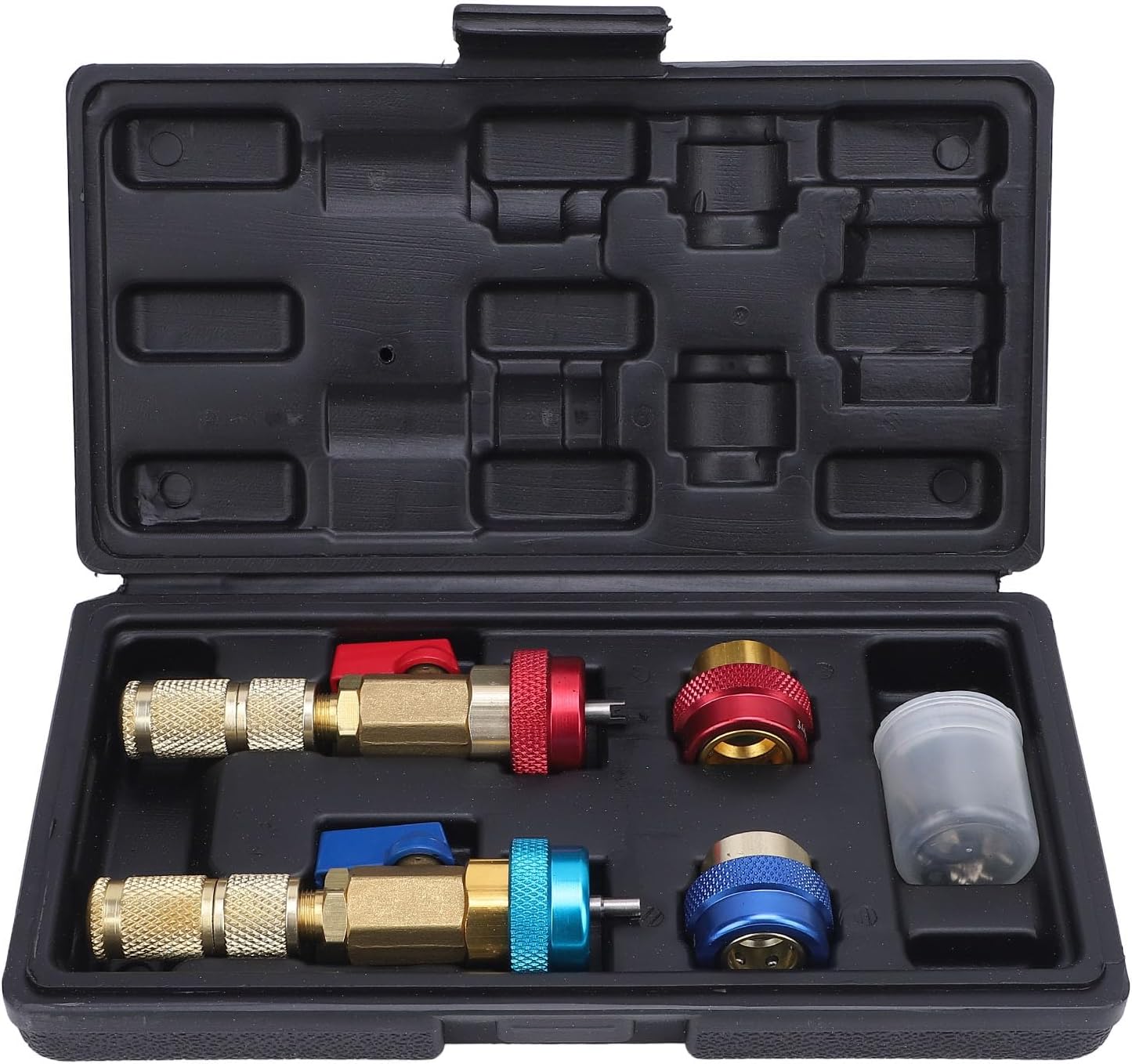 R134A Valve Core Quick Remover Installer Tool Kit, High Low Pressure A/C Valve Core Removal Tool Set, Car AC Valve Core Removal for Refrigerant Air Conditioning System