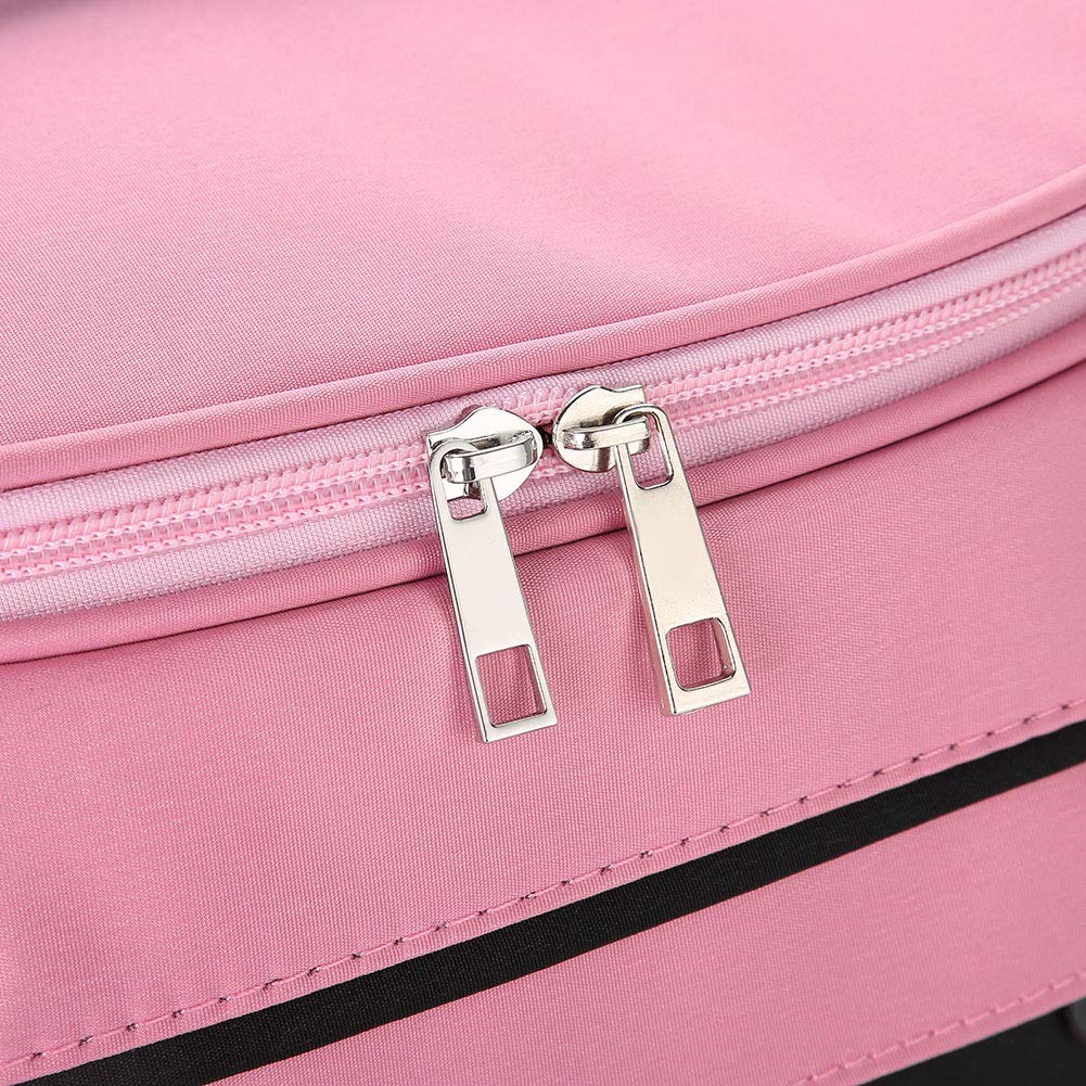 Brrnoo Borsa parrucchiere Borsa trasporto per accessori per parrucchieri professionale di grande capacità Borsa viaggio per attrezzi salone Rosa