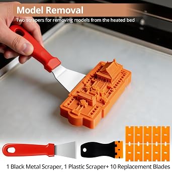 KAMTOP 41Pcs 3D Printer Tool Kit, Post-Processing 3D Printing Accessories | Support removal, cleaning and deburring tools for 3D print finishing, compact starter set for beginners and professionals