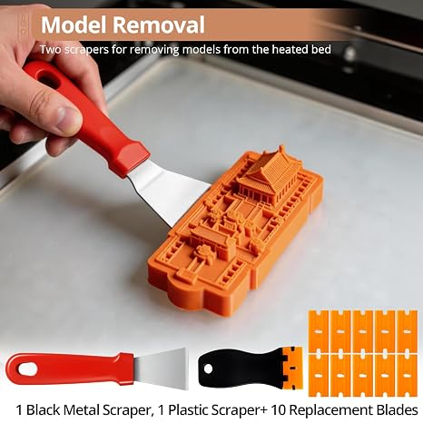 KAMTOP 41Pcs 3D Printer Tool Kit, Post-Processing 3D Printing Accessories | Support removal, cleaning and deburring tools for 3D print finishing, compact starter set for beginners and professionals